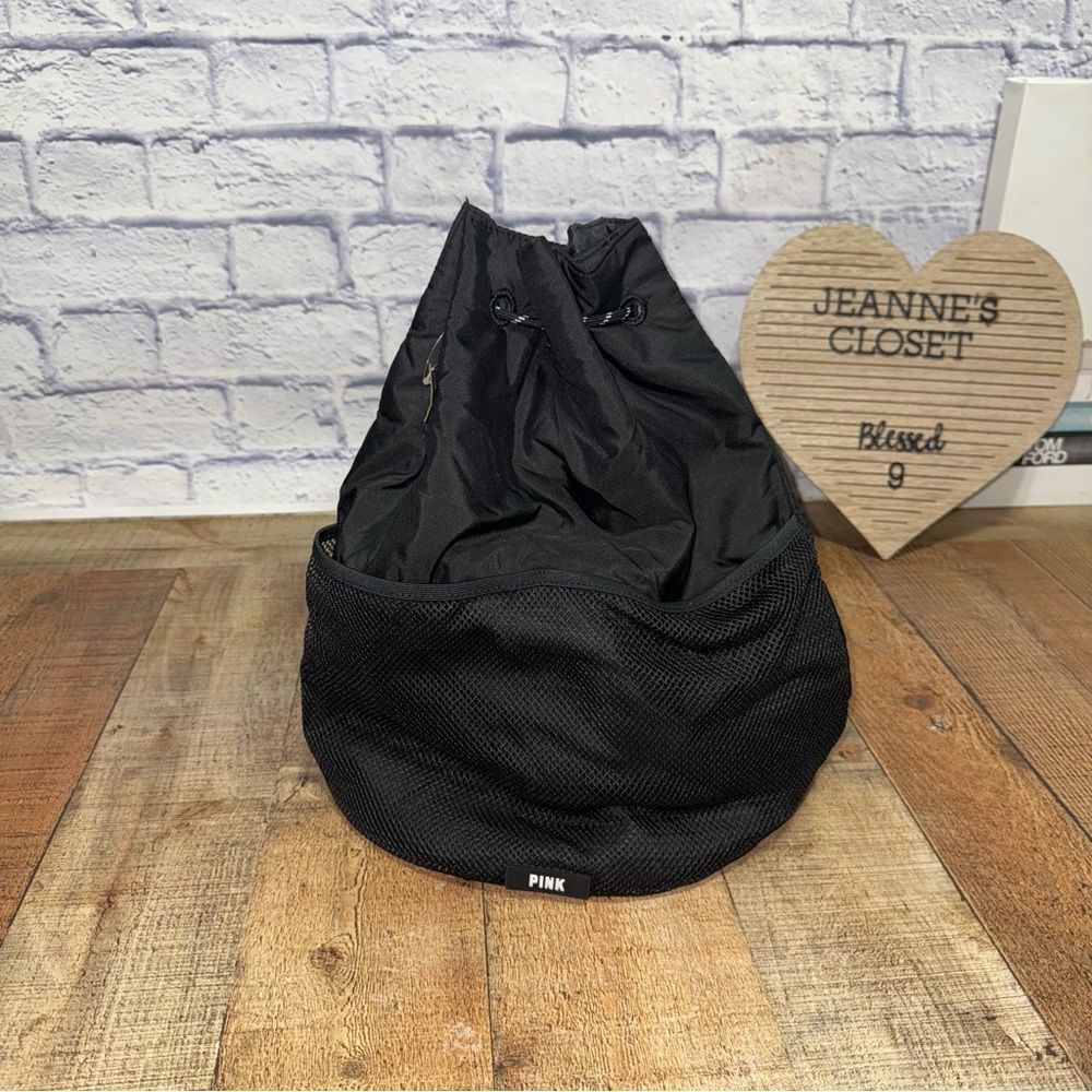 Victoria Secret PINK Drawstring Bag Backpack Adjustable Weekend Tote New